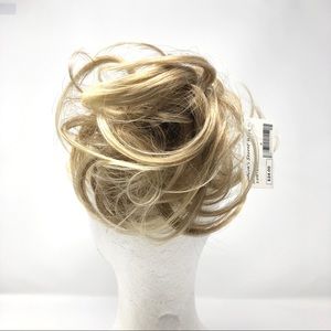 Pale Blonde Messy Bun Hair Piece Scrunchie